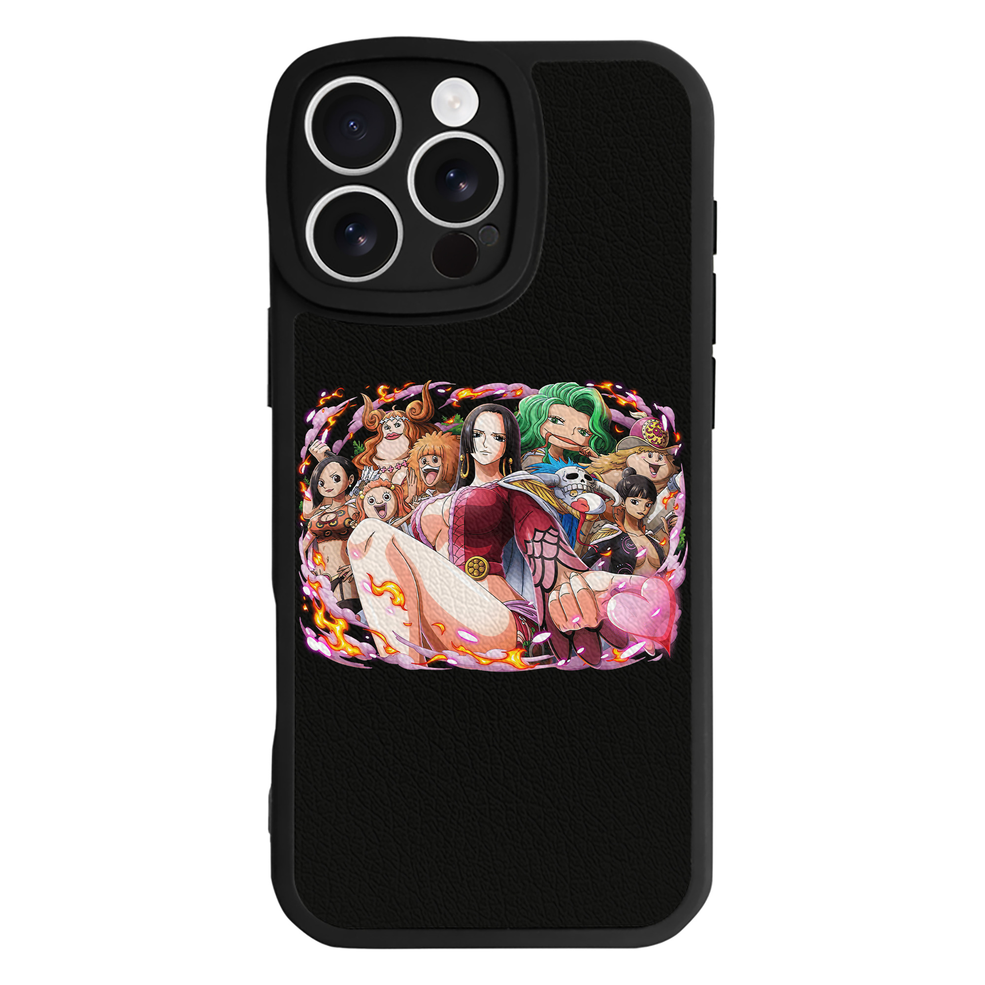 （画像用） ワンピース ボア・ハンコック ONE PIECE Boa·Hancock 【iPhone 16シリーズ対応】シリコンスマホケース（レザー調） 材質：シリコン